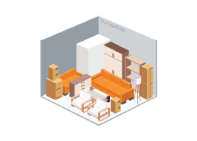 10x10 storage unit diagram