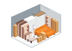 10x15 storage unit diagram