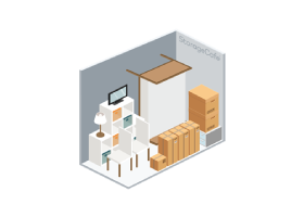5x10 storage unit diagram